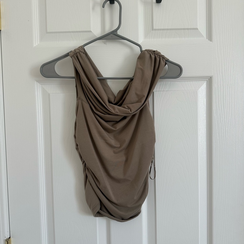 Abercrombie & Fitch Taupe Draped Top